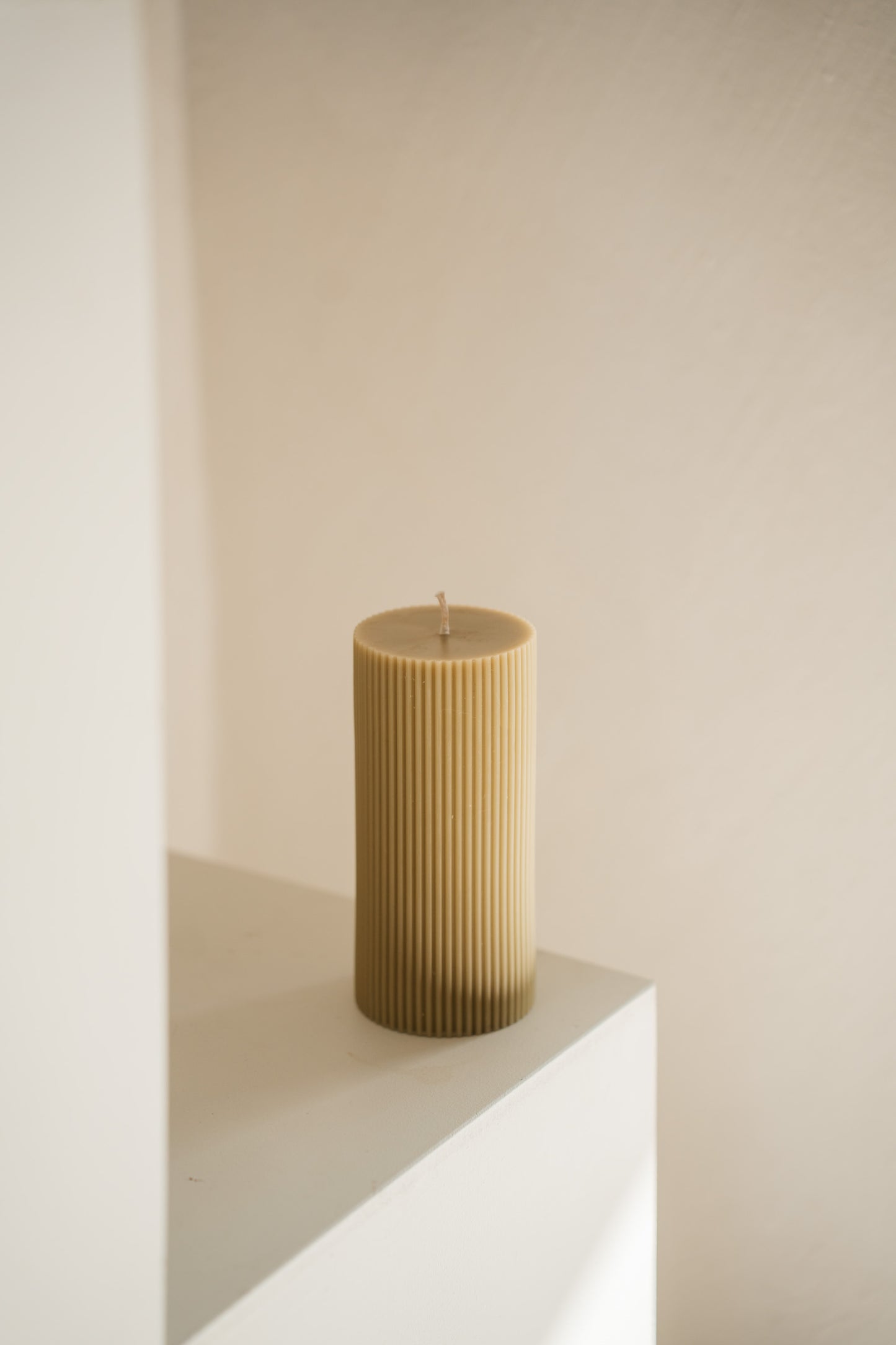 Rippled Pillar Candle - Large