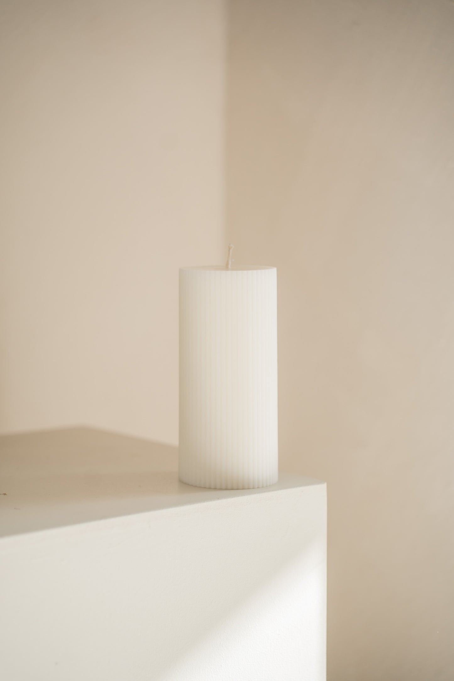 Rippled Pillar Candle - Large