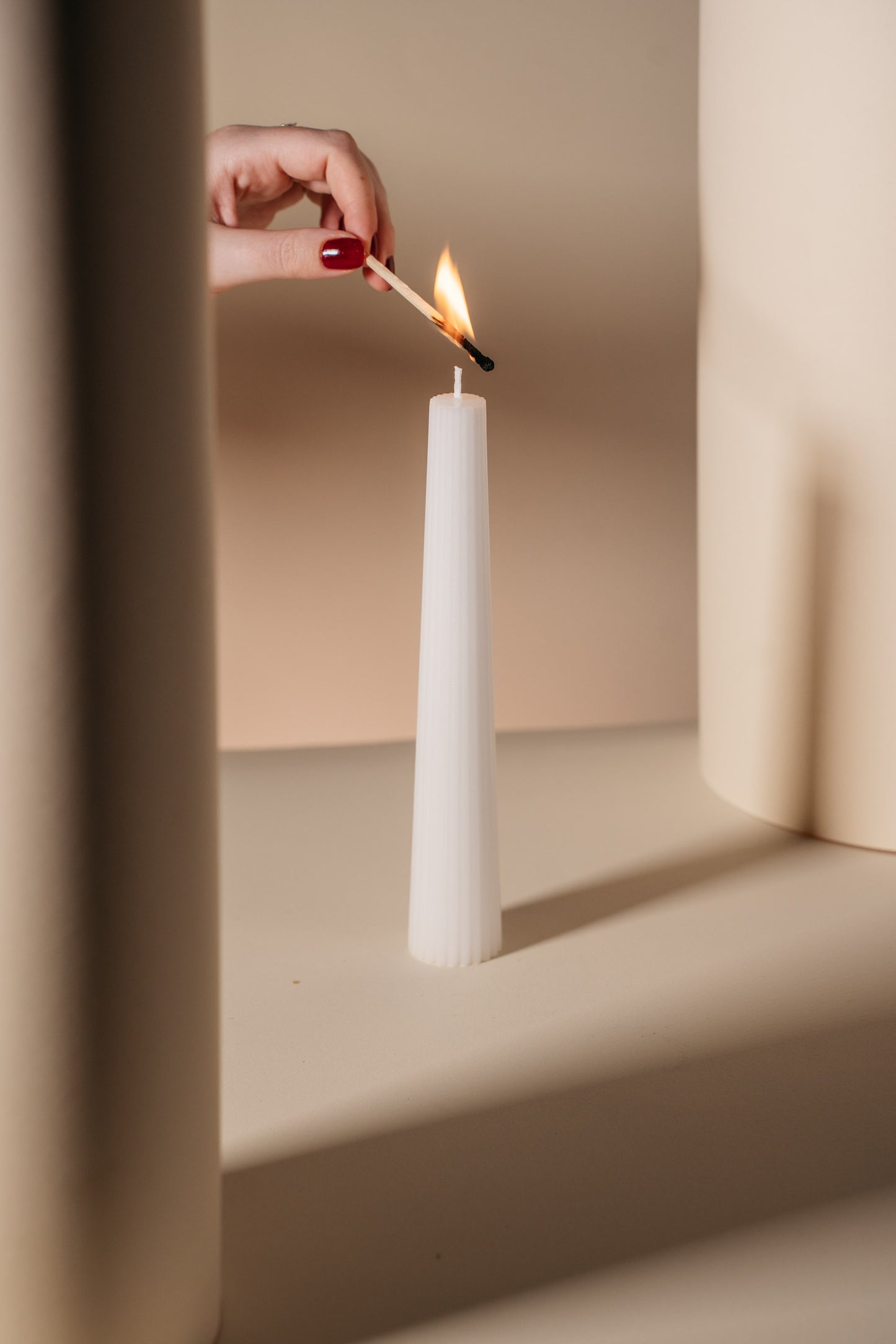 Rippled Cone Candle